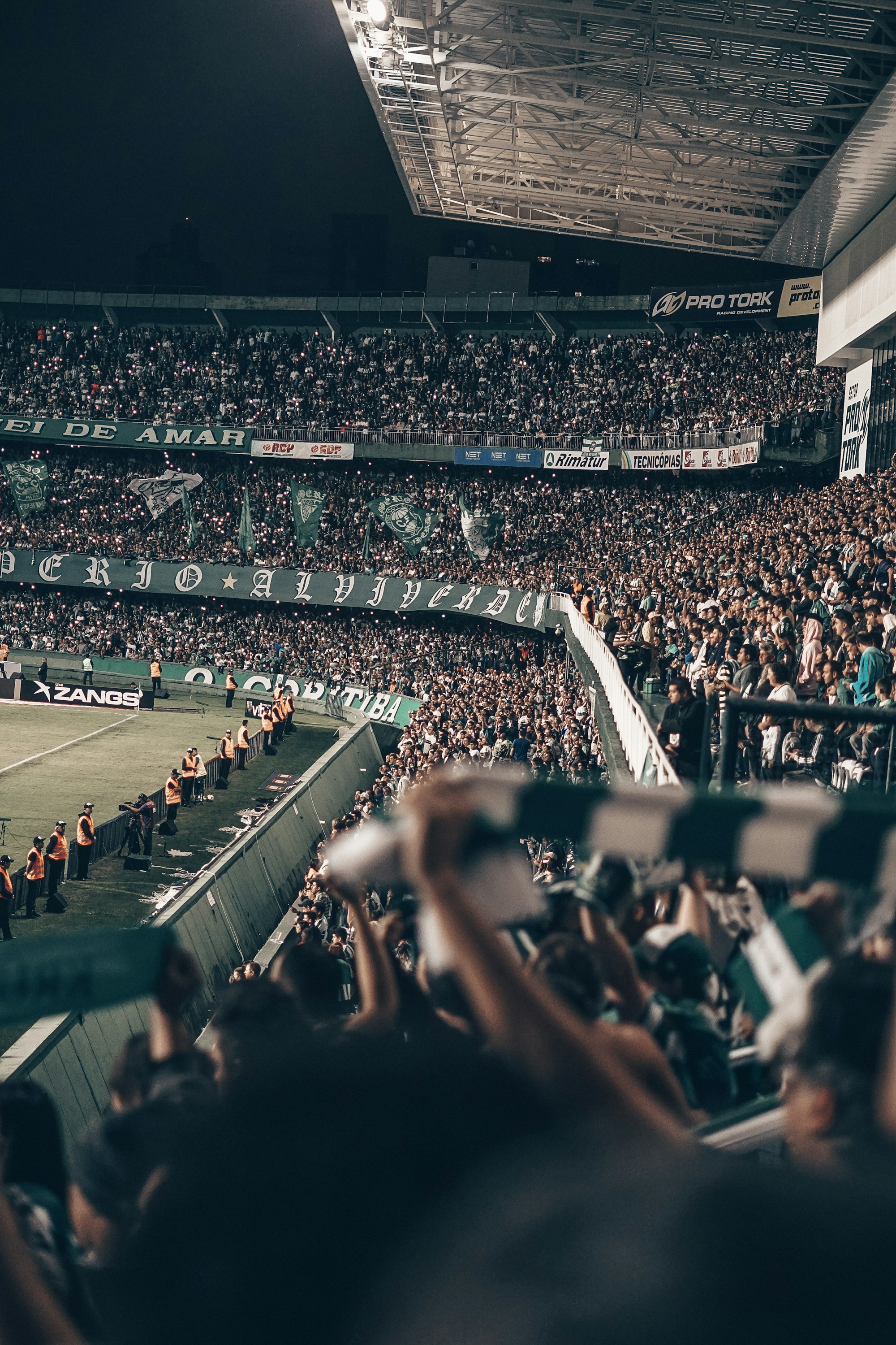 Football stadium on match day